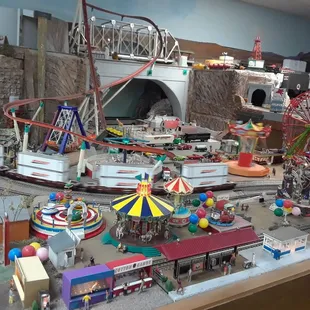 a model of a carnival park