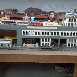 a model train station