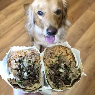 Haven't had a burrito in awhile. Asada and Cabeza burrito + Stewie