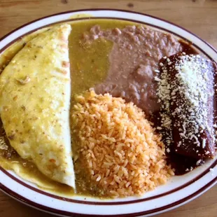 Quesadilla and Enchilada plate.