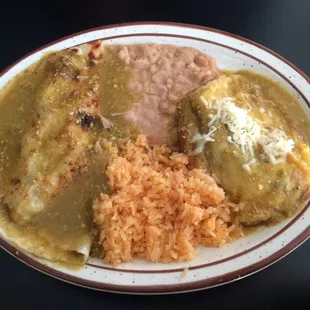 # 21 - Chile Verde Quesadilla and Chile Relleno.  Mmmmm
