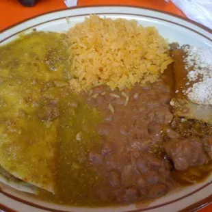 Quesadilla and enchilada plate