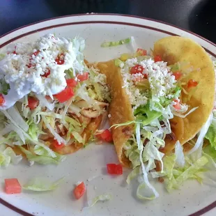 Tacos and a torta. Calmex.