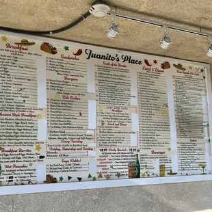 Large menu