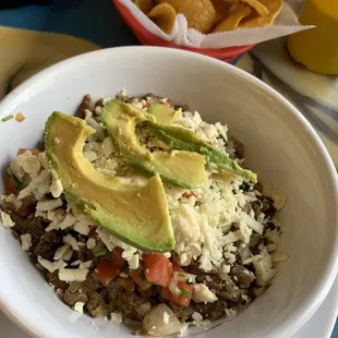 Juanito bowl with asada