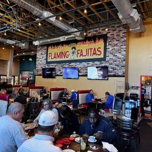 The look in the dining room.