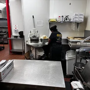 Making fresh tacos and tortillas.