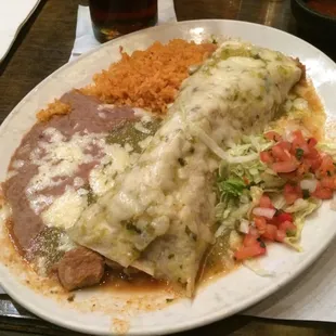 Green Chili Pork Burrito.... Excellent