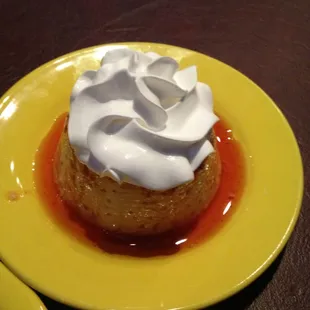 Flan- claimed it had brandy/Kahlua but it didn&apos;t. Seemed canned jello quality.
