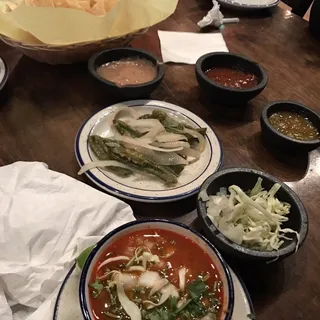 Chips with Salsa & Bean Dip
