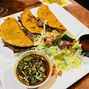 a plate of mexican food