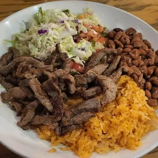 Burrito bowl with everything except avacado