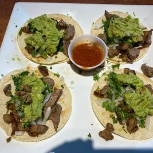 Street Steak Tacos w/Guacamole