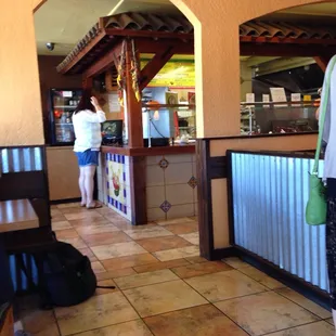 The pay area.