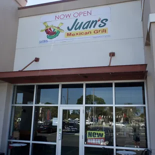 the front of the restaurant