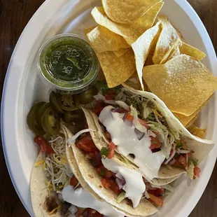 3 soft tacos