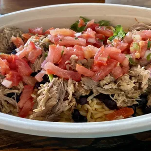 Pulled pork  Burrito Bowl