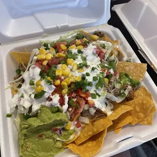 Pulled pork nachos