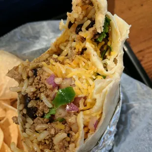 Inside the burrito
