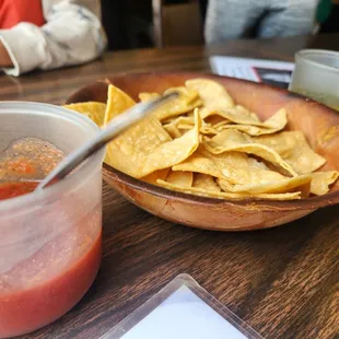 Complimentary chips and salsa