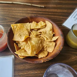 Complimentary chips and salsa