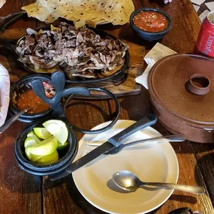 a table full of mexican food