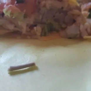 Bone fragment in #3 Taco Combo
