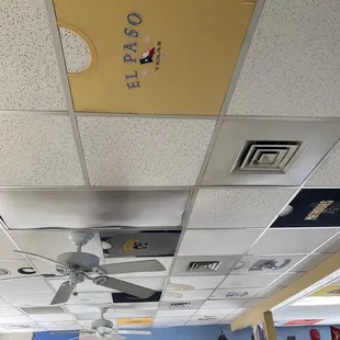 Tiles are covered in school shorts from El Paso - I&apos;ve been told...