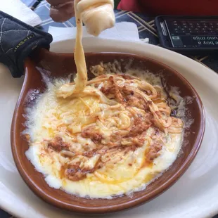 Queso fundido w chorizo