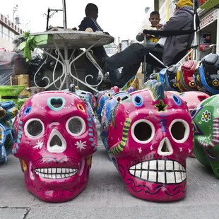 Skulls for sale ahead of Dia de Muertos
