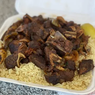 Goat plate with rice