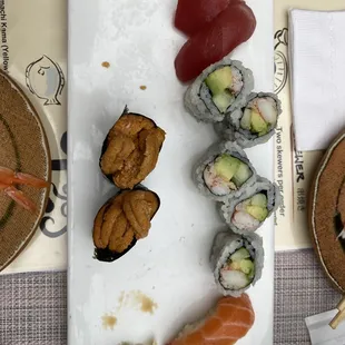 sashimi, sushi, sushi and sashimi, food