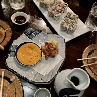 sushi, sushi and sashimi, food, sashimi