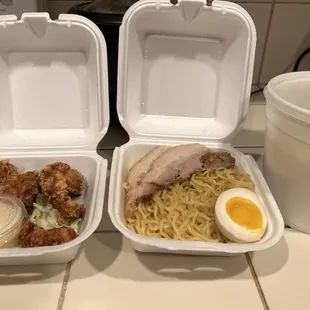 Take out tonkutsu ramen and karaage
