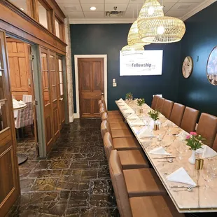 One of three private dining rooms available for hosting events