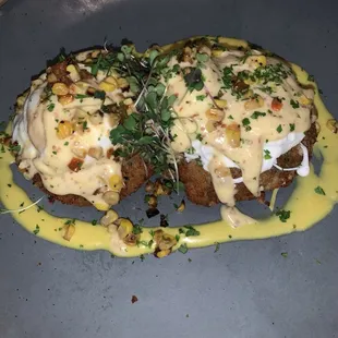 Crab Cake Maque Choux