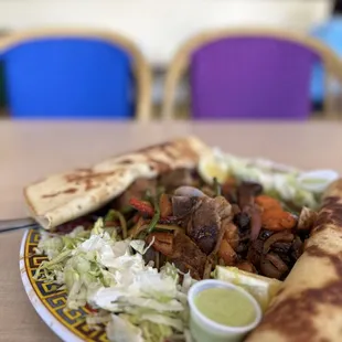 Sports Plate with goat and beef