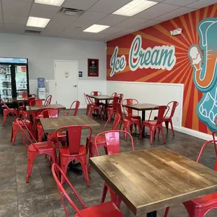 the interior of a restaurant