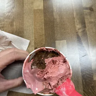 Red velvet with chocolate. Valid ice cream af