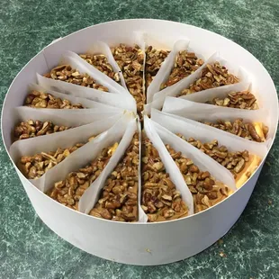 Cardboard collars protect our cheesecakes in shipping!