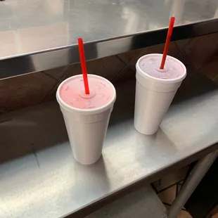 two cups of smoothie