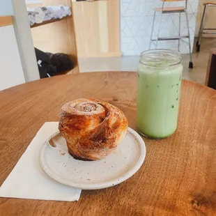 Matcha and morning bun