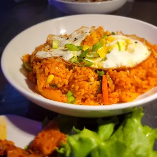 a bowl of rice and vegetables