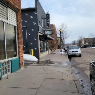 a car parked on the side of the street