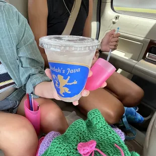 Blueberry cream iced drink