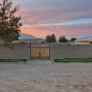 Gated entrance to the Block. Block visits meet and begin here.  Photo © 2020 Judd Foundation