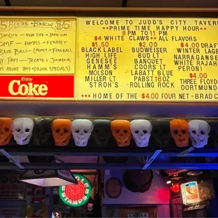the menu