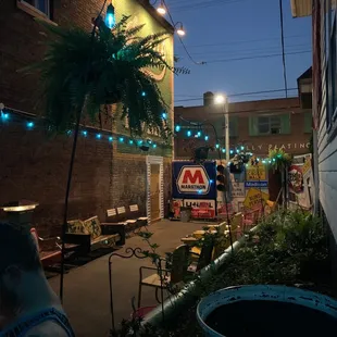 outside