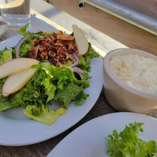 Apple Salad and Grits