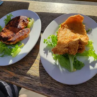 Blackened Chicken and Fried Catfish